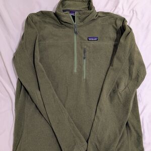 Patagonia Olive Green Fleece Quarter-Zip
